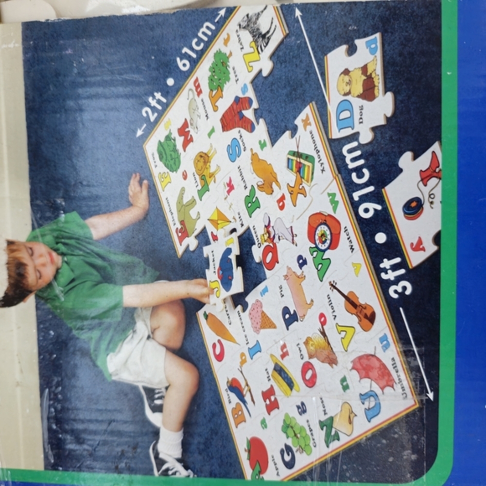 Vintage Classic Vibrant Colorful Word Puzzle Learning Game Educational Play PreK